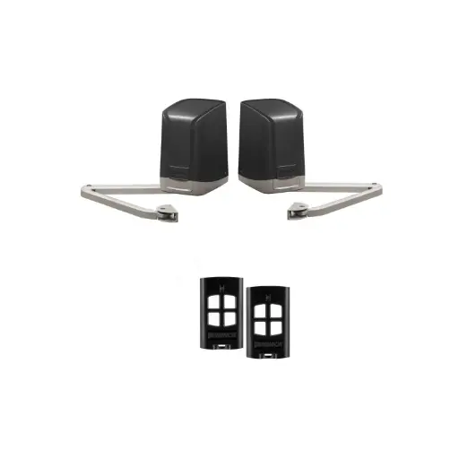 [SAM-2D-P-BK] SAM Articulating Arm ITALIAN Electric 24V Low Voltage Automatic Double Swing Driveway Gate Opener Kit