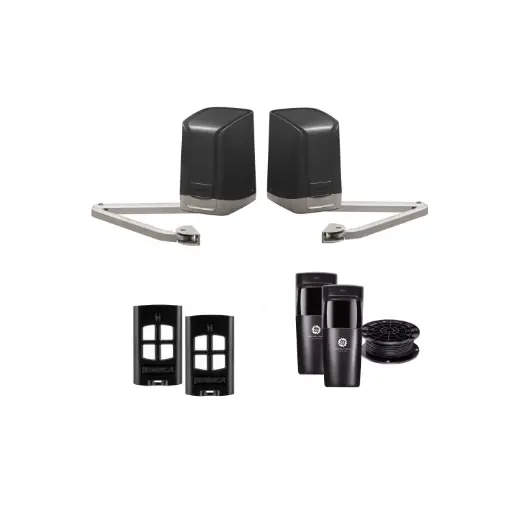 [SAM-2D-P-I] SAM Articulating Arm ITALIAN Electric 24V Low Voltage Automatic Double Swing Driveway Gate Opener Kit for Trade Installers