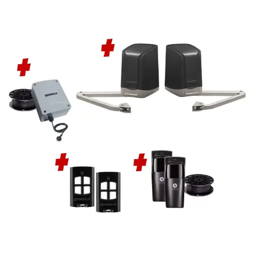 [SAM-2D-E-I] SAM Articulating Arm ITALIAN Low Voltage 24V Automatic Double Swing Driveway Gate Opener 24 Volt Kit Design for Trade Installers