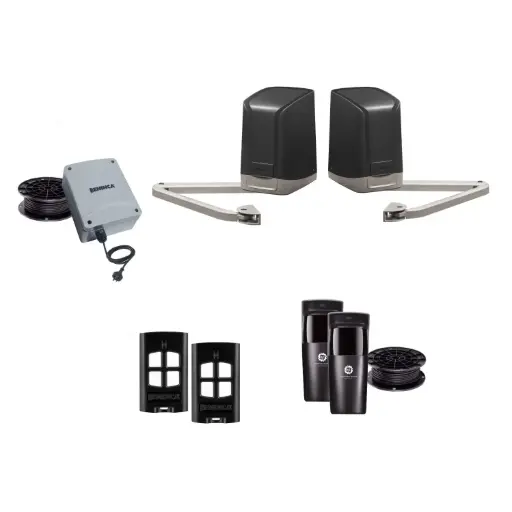 [SAM-2D-E-I] SAM Articulating Arm ITALIAN Low Voltage 24V Automatic Double Swing Driveway Gate Opener 24 Volt Kit Design for Trade Installers