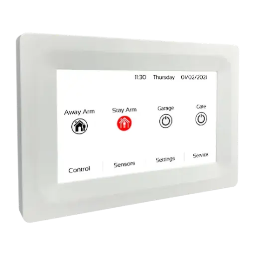 [EC-TOUCH W] EC Touch 5" Main Panel (White) with Status Monitoring, Arm/Disarm Etc.