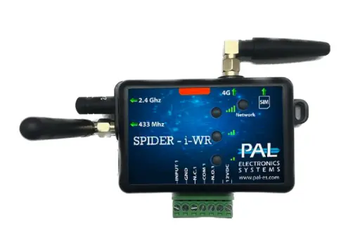 [PAL-IWR (Spider i-WR)] PALGATE Mobile App and Call - 4G GSM + Bluetooth Controller - 1x Input and 1x Output Bluetooth – UNLIMITED USERS (Spider I WR)