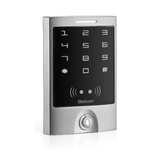 [STOUCH-W-W] Sebury sTouch (With Bell Button) Metal Keypad Touch with Backlight Standalone mode, Wiegand Mode, RFID, EM/HID 125KHZ/13.56MHZ Card Reader
