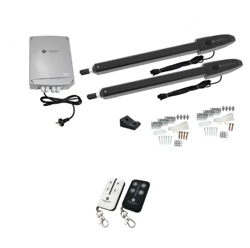 [ORION-LS-2D-P-BK] Orion LS Electric 24V Low Voltage Automatic Double Swing Driveway Gate Opener Kit ROBUST Slimline Compact Design BASE KIT