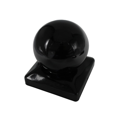[PC-BALL-100-BK] 100x100 Ball Top Post Cap (Gloss Black) 100mm