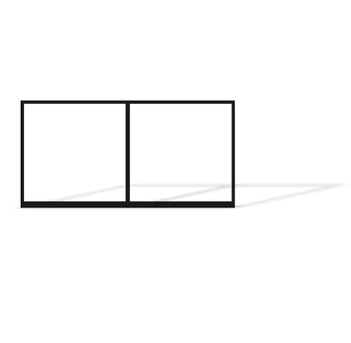 [FRAME15-4600] 4600mm x 1500mm Cladding Driveway Gate Frame (Internal/External Cladding) (Satin Black Powder Coat)