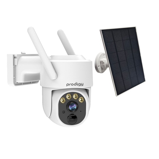 [EXO4G-B-3MP] 4G Solar Powered Surveillance PTZ Camera 3MP With Built In Battery Motion tracking, Push Notifications, Full Colour Day & Night Cloud and SD Card Recording