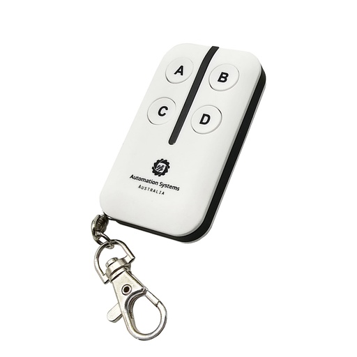 [STX4K-WH-REMOTE] Automatic Gate Remote Control Keyring Mounting STX4K White