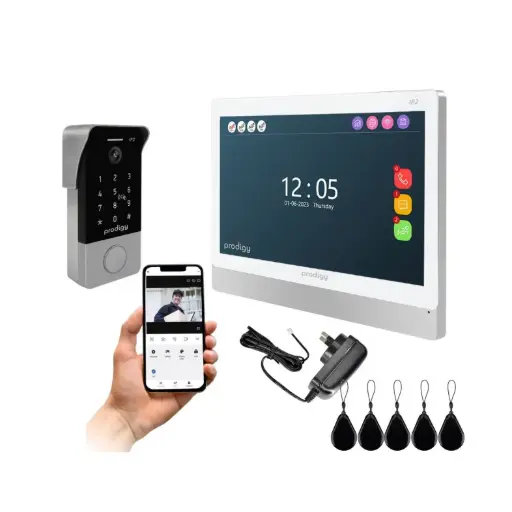 [IP2-DS-KP+IP29IM] Smart Home Intercom Kit 2 Wire with WiFi and Mobile APP HD with Wide Angle Keypad Outdoor Station and 9 Inch Touchscreen Indoor Monitor