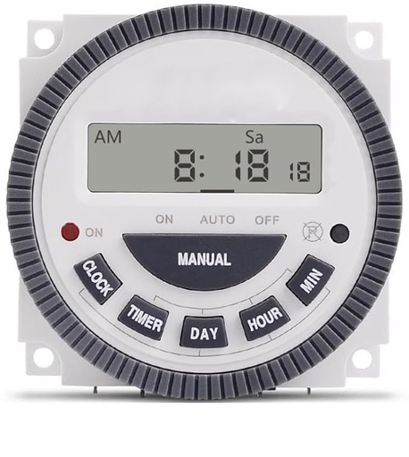 [WT-12V] Weekly Schedule Automatic Gate Timer Auto Open-Close (12V Version) Multi-Schedules (619 Timer)