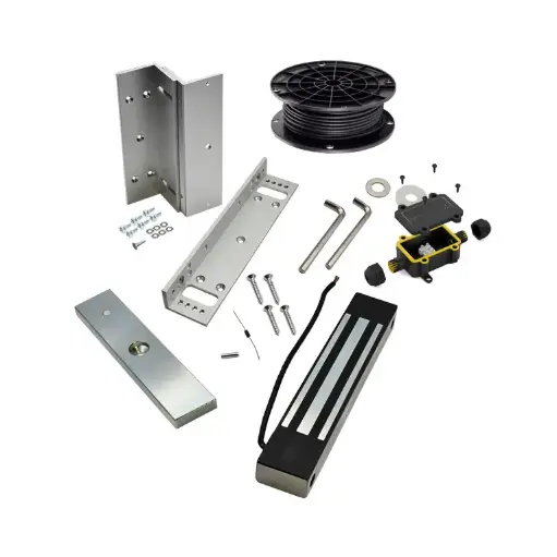 [EML-280+ZL-BR280-10m] 280KG 12V and 24V Magnetic Lock for Automatic Gates Including ZL Bracket and 10m Cable