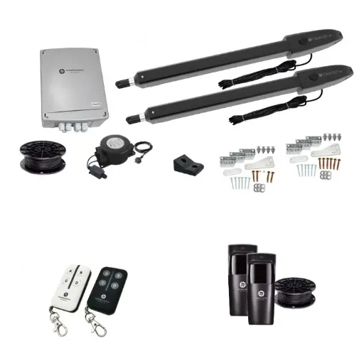 [ORION-LS-2D-E-I] Orion LS Low Voltage 24V Automatic Double Swing Driveway Gate Opener 24 Volt Kit ROBUST Slimline Compact Design for Trade Installers