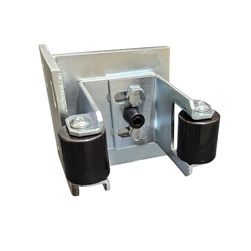 [SGRC-ADJ-OFFSET] OFFSET and ADJUSTABLE Sliding Gate Catcher Receiver U Guide with Roller Entry (Anti-Scratch) Galvanized Steel