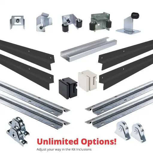 [SGHK-RES-40-CLAD] (3.8m – 4.2m) Complete Residential Sliding Gate Hardware Package Kit suitable for Steel, Aluminum, Spears and Vertically Cladded Gates (3.8m, 3.9m, 4m, 4.1m, 4.2m meter gates)