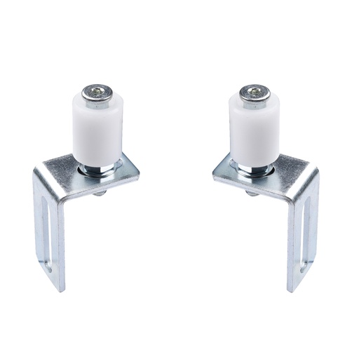 [NR-WH-3040-BR-DUAL] Independent/Standalone DUAL 30x40mm Sliding Gate Top Nylon Guide Roller with 100×60 Bracket Kit Suits Spear Gates