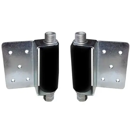 [IR-100-BK x2] Pair of 100mm Independent Sliding Gate Top Nylon Guide Roller (Black) M14 Through Bolt