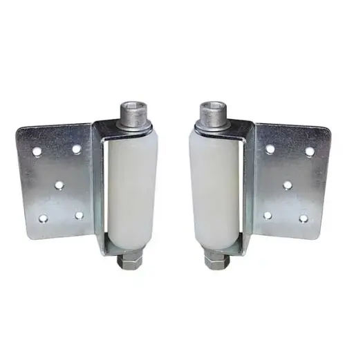 [IR-100-WHx2] Pair of 100mm Independent Sliding Gate Top Nylon Guide Roller (White) M14 Through Bolt