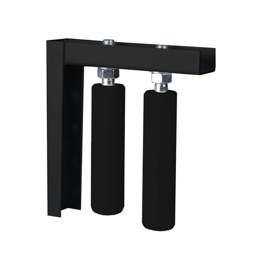 [RBS-250BLK-210BLK] 250mm Roller Set with 210mm LONG Powder Coated Satin Black Bracket Sliding Gate Upper Roller Guide Kit