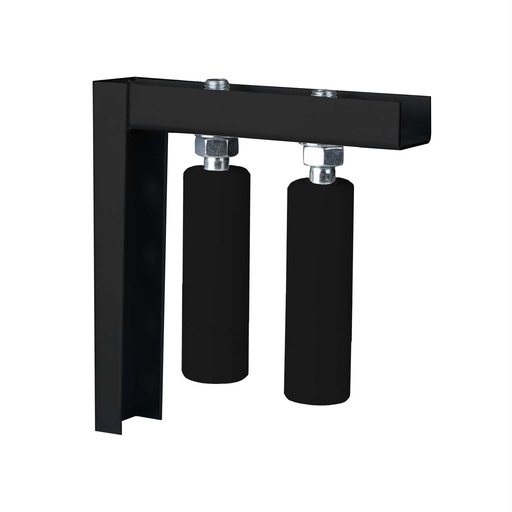 [RBS-150BLK-210BLK] 150mm Roller Set with 210mm LONG Powder Coated Satin Black Bracket Sliding Gate Upper Roller Guide Kit