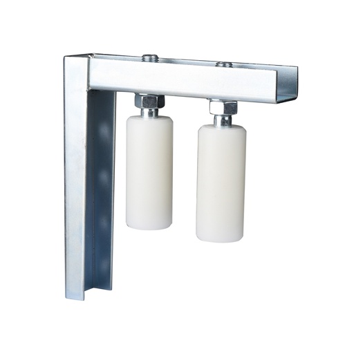 [RBS-100WH-210SIL] 100mm Roller Set with 210mm LONG Anotec Silver Powder Coated Bracket Sliding Gate Upper Roller Guide Kit