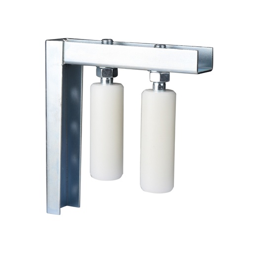 [RBS-150WH-210SIL] 150mm Roller Set with 210mm LONG Anotec Silver Powder Coated Bracket Sliding Gate Upper Roller Guide Kit