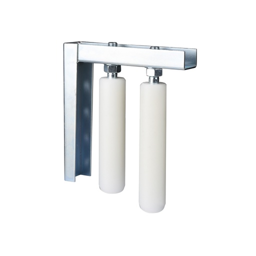 [RBS-250WH-210SIL] 250mm Roller Set with 210mm LONG Anotec Silver Powder Coated Bracket Sliding Gate Upper Roller Guide Kit