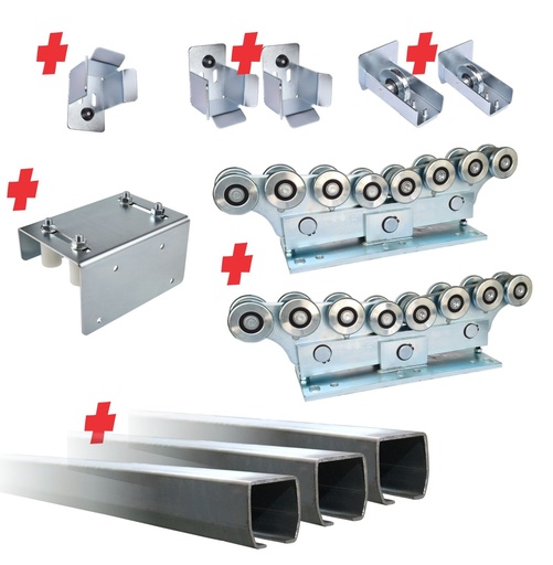 [CANTI-C16M-KIT] Complete Heavy Duty Cantilever Sliding Gate Hardware Kit (Heavy Duty PLUS)