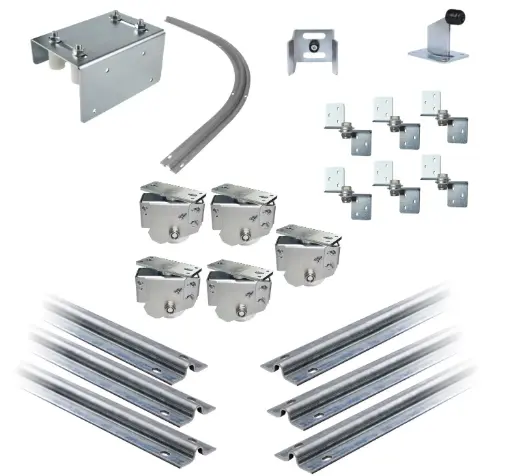 [SGHK-TURNV3SL-KIT] Complete Radius Turning Sectional Sliding Gate Hardware Package Kit