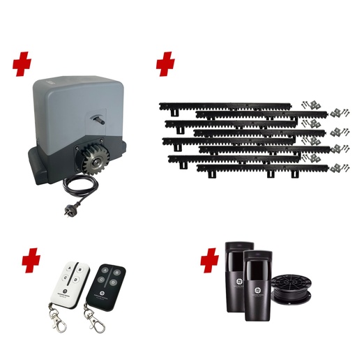 [TITAN1000-AC-I] Titan 1000 Automatic Sliding Driveway Gate Opener Kit - 1000kg, 240V, Sliding Gate Motor, with Safety Photocells
