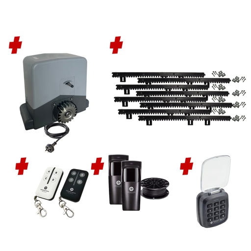 [TITAN1000-AC-AS] Titan 1000 STRONG 240V Automatic Sliding Driveway Gate Opener Kit with Keypads