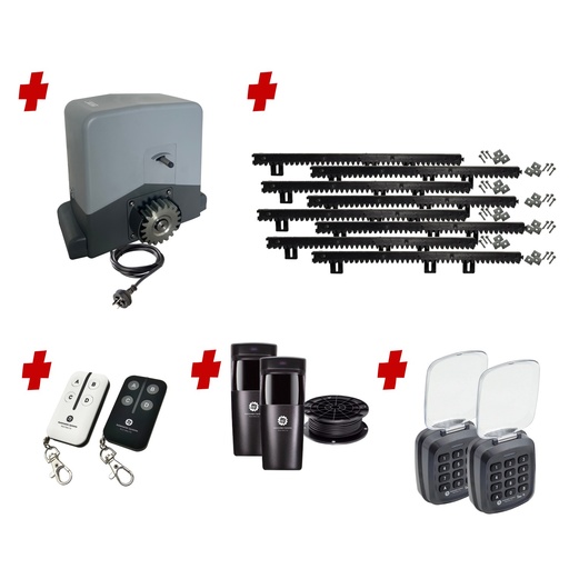 [TITAN1000-AC-AP] Titan 1000 240V Automatic Sliding Driveway Gate Opener Kit with TWO Keypads