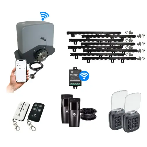 [TITAN1000-AC-AU] Titan 1000 High Torque Automatic Sliding Driveway Gate Opener Kit with mobile APP