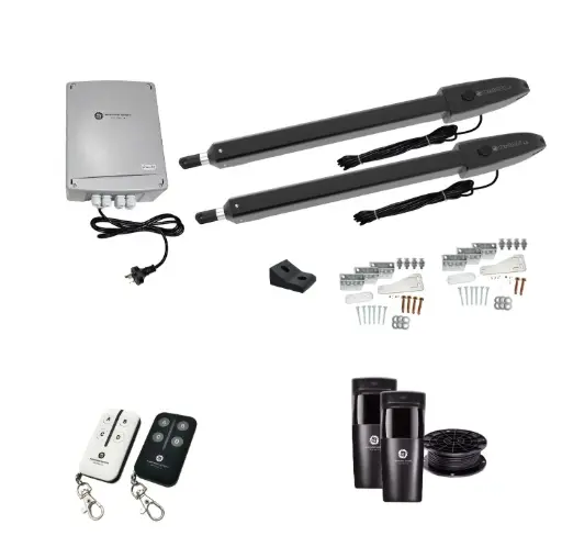 [Orion-LS-2D-P-I] Orion LS Electric 24V Low Voltage Automatic Double Swing Driveway Gate Opener Kit ROBUST Slimline Compact Design for Trade Installers