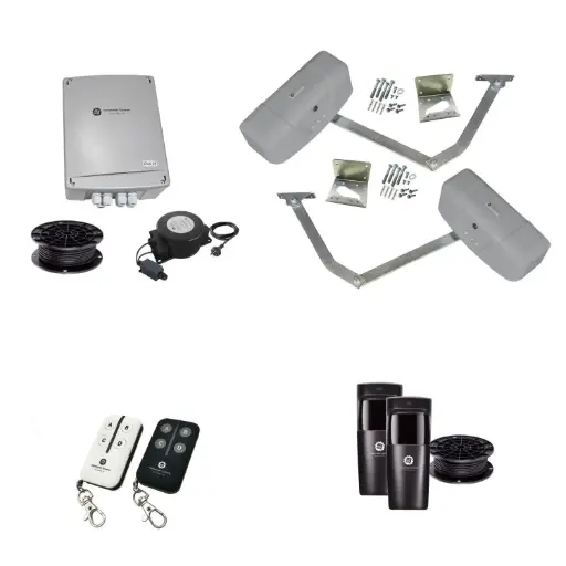 [RAPTOR-2D-E-I] RAPTOR Extra Heavy Duty ITALIAN Low Voltage 24V Automatic Double Swing Driveway Gate Opener 24 Volt Kit ROBUST Heavy Duty Design for Trade Installers