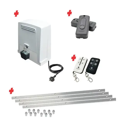 [BKV1500-P-CI-2] Super Duty COMMERCIAL GRADE Automatic Sliding Gate With BKV1500 Electric Sliding Gate Motor Kit (1500G/20M MAX)