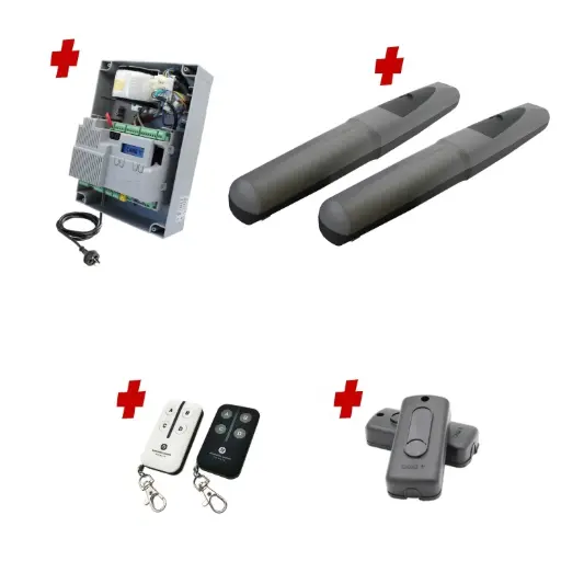 [AXO3-2D-ZLX24-P-I] Double Swing Gate Automation Installer and Trade Kit Super Duty Linear Actuator with Limit Stops and Encoder Made in Italy