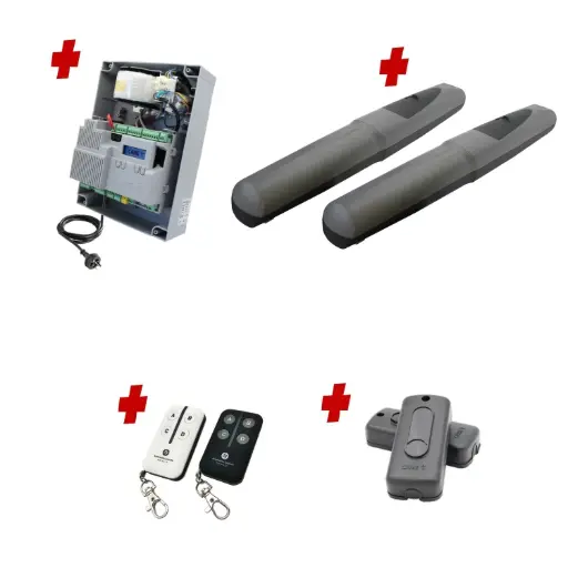 [AXO5-2D-ZLX24-P-I] Double Swing Gate Automation Installer and Trade Kit Super Duty Linear Actuator with Limit Stops and Encoder Made in Italy