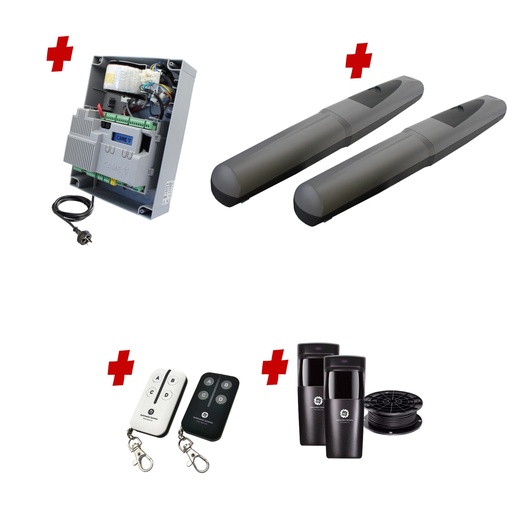 [AXO5-2D-ZLX24-P-I] Double Swing Gate Automation Installer and Trade Kit Super Duty Linear Actuator with Limit Stops and Encoder Made in Italy
