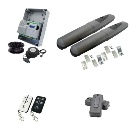 [AXO3-2D-ZLX24-E-I] Double Swing Gate Automation Installer and Trade Kit Super Duty Linear Actuator with Limit Stops and Encoder Made in Italy