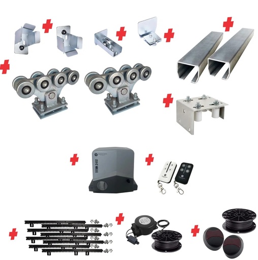 [CANTI-C8MN-TITAN2410-E-I] Complete Automatic Heavy Duty Cantilever System With Titan Electric Low Voltage Gate Motor Kit (Heavy Duty)