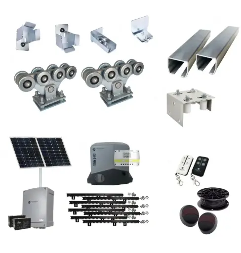 [CANTI-C8MN-TITAN2410-SOLAR-I] Complete Automatic Heavy Duty Cantilever System With Titan Solar Powered Sliding Gate Motor Kit (Heavy Duty)