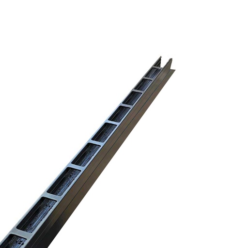 [ALU-FCH-2400-Monument] F Channel for 65x16 Slats (2400mm) - Monument