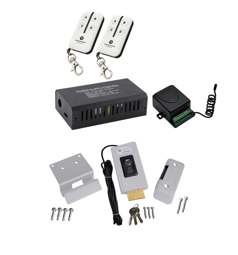 [FORTRESS EL+STX4K+LCPS-12V-5A] Remote Control Electric lock and Access Control Power Supply Combo