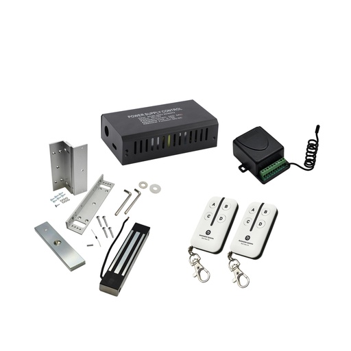 [FORTRESS ML(12V)+STX4K+LCPS-12V-5A] Remote Control Magnetic lock and Access Control Power Supply Combo