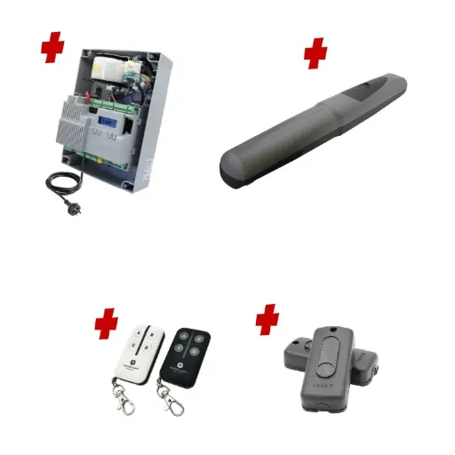 [AXO3-1S-ZLX24-P-I] Single Swing Gate Automation Installer and Trade Kit Super Duty Linear Actuator 800KG with Limit Stops and Encoder Made in Italy