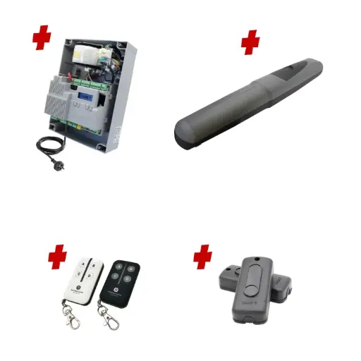 [AXO5-1S-ZLX24-P-I] Single Swing Gate Automation Installer and Trade Kit Super Duty Linear Actuator 1000KG with Limit Stops and Encoder Made in Italy
