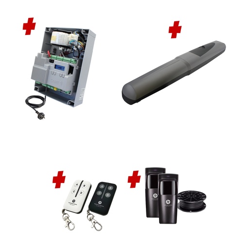 [AXO5-1S-ZLX24-P-I] Single Swing Gate Automation Installer and Trade Kit Super Duty Linear Actuator 1000KG with Limit Stops and Encoder Made in Italy