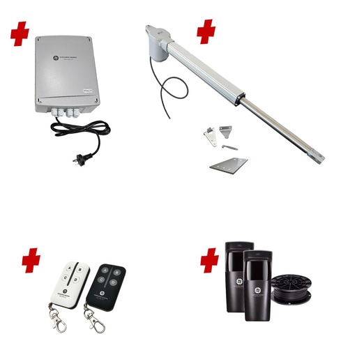 [V5-1S-P-I] Viper 5 Long Stroke ITALIAN Electric 24V Low Voltage Automatic Swing Driveway Gate Opener Kit ROBUST Heavy Duty Design for Trade Installers