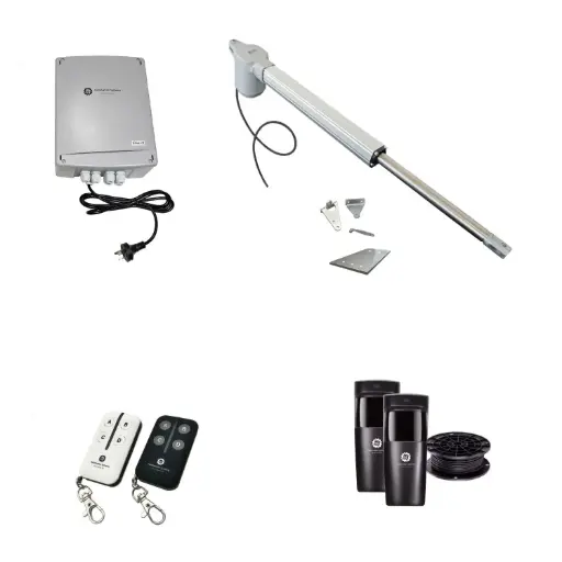 [V5-1S-P-I] Viper 5 Long Stroke ITALIAN Electric 24V Low Voltage Automatic Swing Driveway Gate Opener Kit ROBUST Heavy Duty Design for Trade Installers