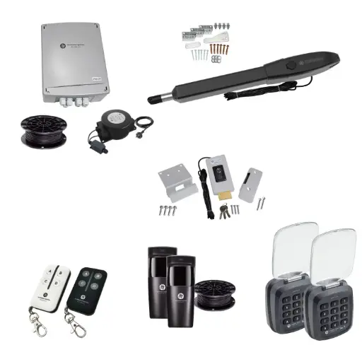 [ORION-LS-1S-E-AP] Orion LS Low Voltage 24V Automatic Swing Driveway Gate Opener 24 Volt Kit Slimline Compact Design with TWO Keypads Entry Exit